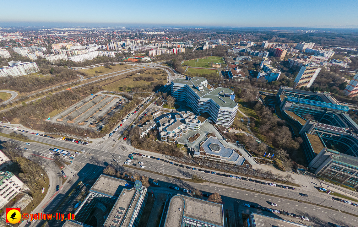 15.02.2023 - Luftbilder Perlach Plaza, Allianz, Wacker, Rentenversicherung, PEP